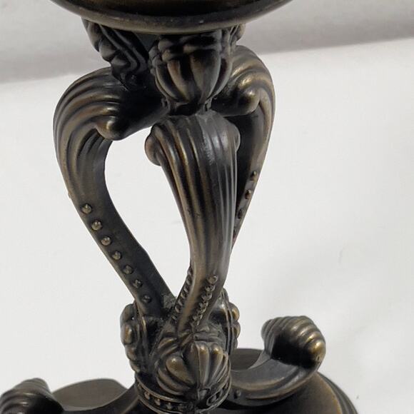 PartyLite Vintage Lotus Mid Century Modern Metal Candle Holder Tealight 10" - Picture 16 of 16